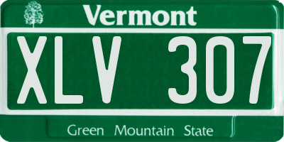 VT license plate XLV307