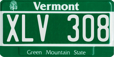 VT license plate XLV308