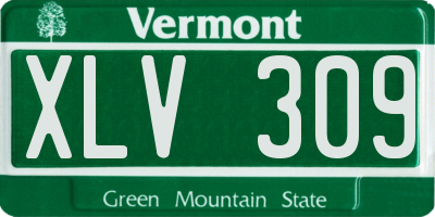 VT license plate XLV309
