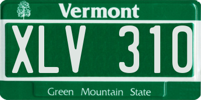 VT license plate XLV310
