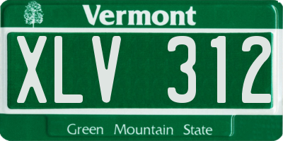 VT license plate XLV312