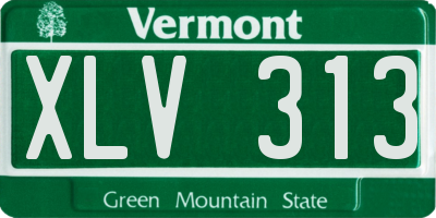 VT license plate XLV313