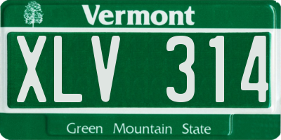 VT license plate XLV314