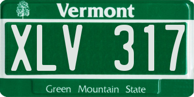 VT license plate XLV317
