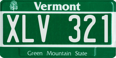VT license plate XLV321