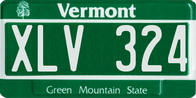 VT license plate XLV324