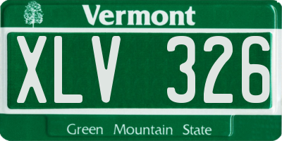 VT license plate XLV326