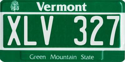 VT license plate XLV327