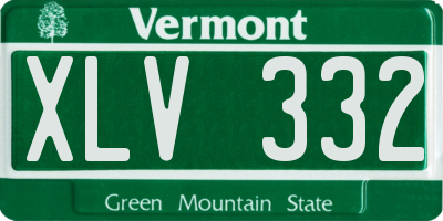 VT license plate XLV332