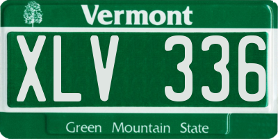 VT license plate XLV336