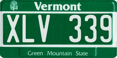 VT license plate XLV339