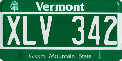 VT license plate XLV342