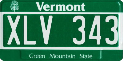 VT license plate XLV343