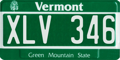 VT license plate XLV346