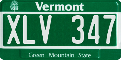 VT license plate XLV347