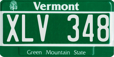 VT license plate XLV348