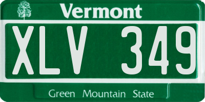 VT license plate XLV349