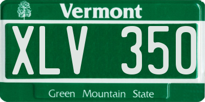 VT license plate XLV350