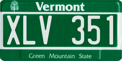 VT license plate XLV351