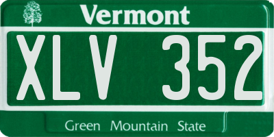 VT license plate XLV352