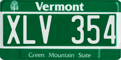 VT license plate XLV354
