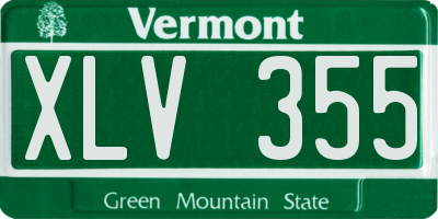 VT license plate XLV355