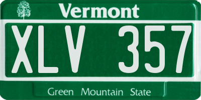 VT license plate XLV357