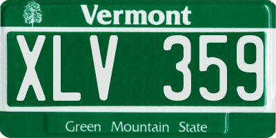 VT license plate XLV359