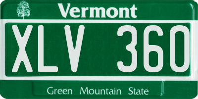 VT license plate XLV360