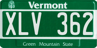 VT license plate XLV362