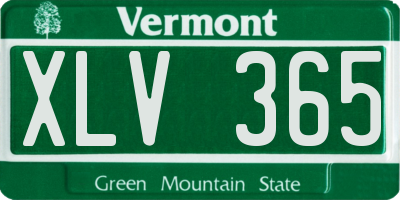 VT license plate XLV365