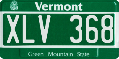 VT license plate XLV368