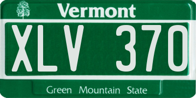 VT license plate XLV370