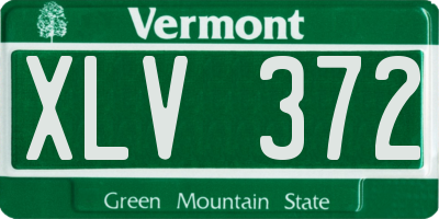VT license plate XLV372