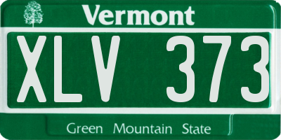 VT license plate XLV373