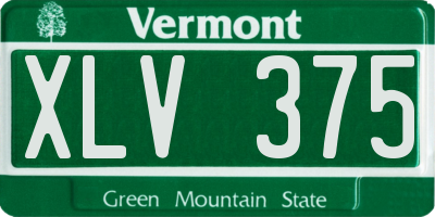 VT license plate XLV375