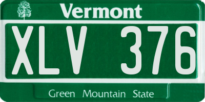 VT license plate XLV376