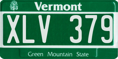 VT license plate XLV379