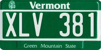 VT license plate XLV381