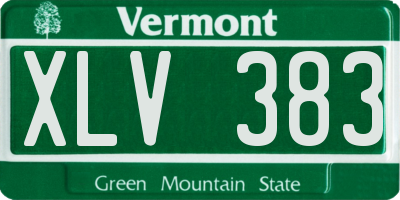 VT license plate XLV383