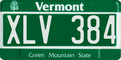 VT license plate XLV384