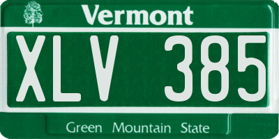 VT license plate XLV385
