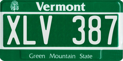 VT license plate XLV387