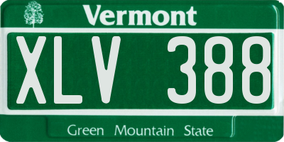 VT license plate XLV388