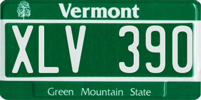 VT license plate XLV390