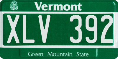 VT license plate XLV392