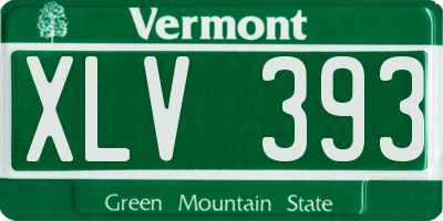 VT license plate XLV393