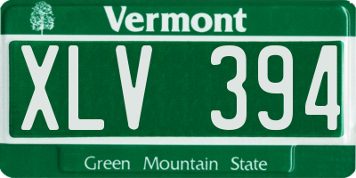 VT license plate XLV394