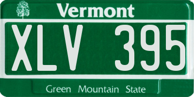 VT license plate XLV395
