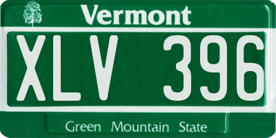 VT license plate XLV396